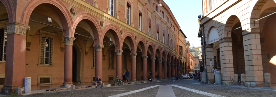 porticoes of Bologna in Piazza Santo Stefano